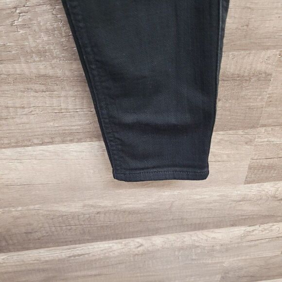 7 For All Mankind The Ankle Skinny Jeans in Black Sand Broken Twill Size 27 - Picture 10 of 16